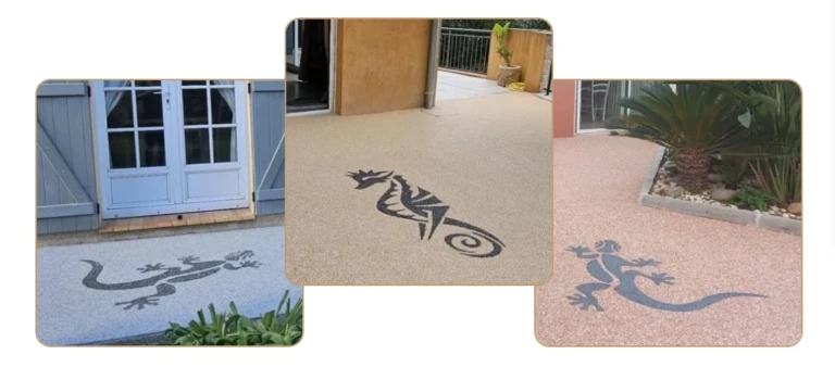 Moquette de pierre pour terrasse dessin