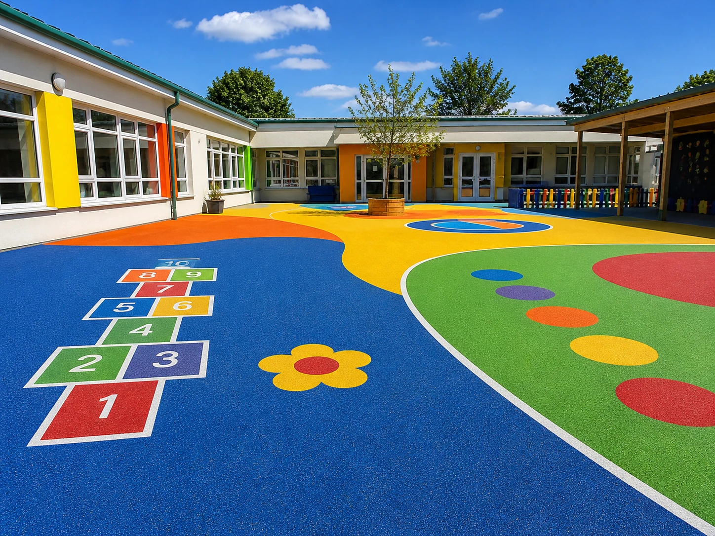 Plateau sportif scolaire en résine Living Stone
