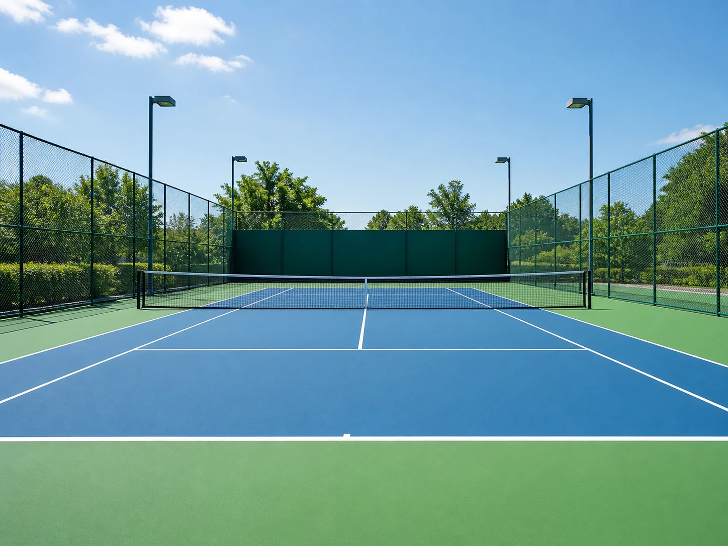 Sol sportif extérieur en résine pour terrain de tennis — Living Stone